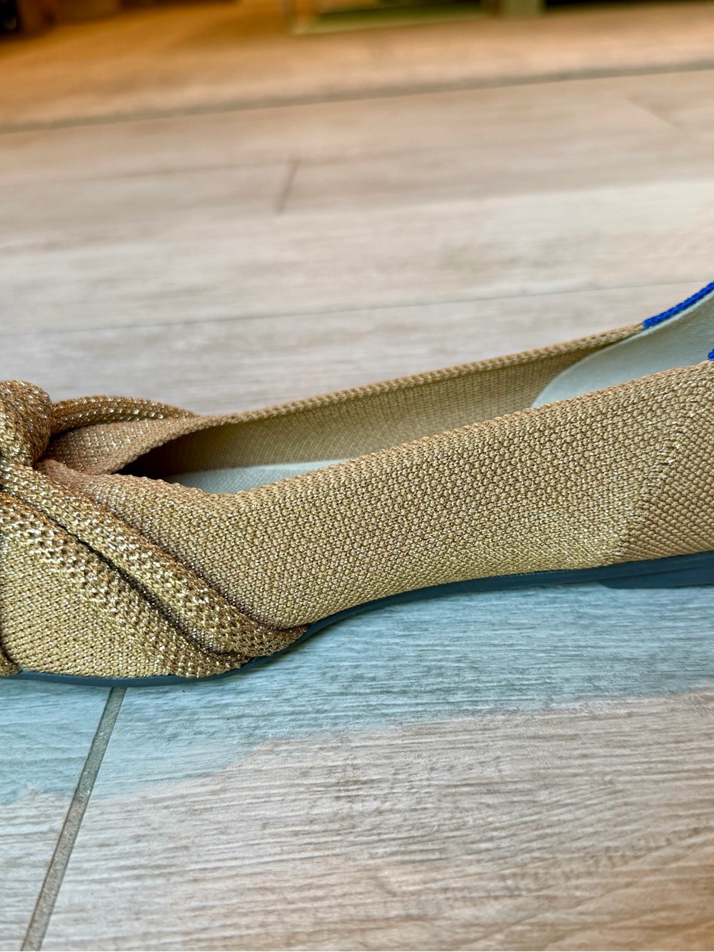 NWT Rothy’s The Knot Point II Goldstone Metallic Flats - Picture 7 of 9